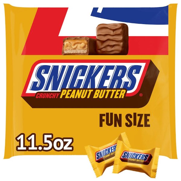 Crunchy Peanut Butter Fun Size Halloween Chocolate Candy Bars
