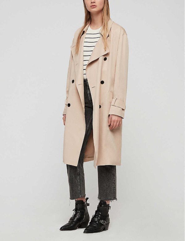 Brooke woven trench coat