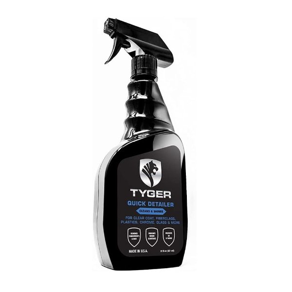 Tyger TG-CP8U4168 Automotive Quick Detailer Spray Instantly Shines & Protects Exterior Surfaces, 22 Fl. oz. Made in USA