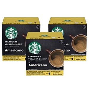 Dolce Gusto Starbucks Coffee Veranda Blend Americano, (Packaging May Vary), 12 Count, Pack of 3