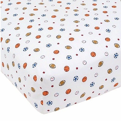 Easy Fit Crib Printed Fitted Sheet in Sport