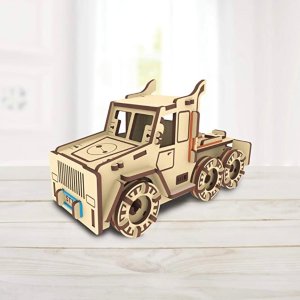 史低价：Smartivity 木质3D拼搭小卡车，一键弹出式
