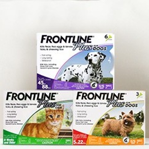 Frontline 宠物体外驱虫剂促销，23-44磅狗狗6剂$35