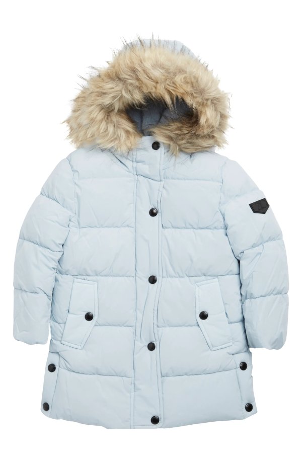 Kids' Expedition Puffer Parka with Faux Fur Trim Hood