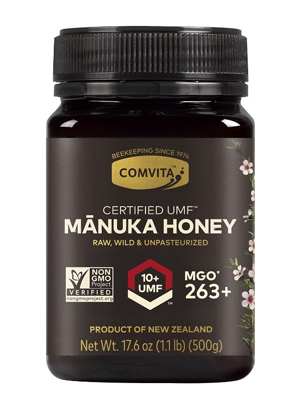 Certified UMF 10+ (MGO 263+) Raw Manuka Honey, Non-GMO Superfood, 17.6 oz