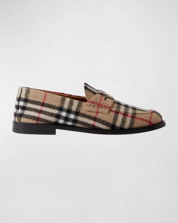 Hackney Check Penny Loafers