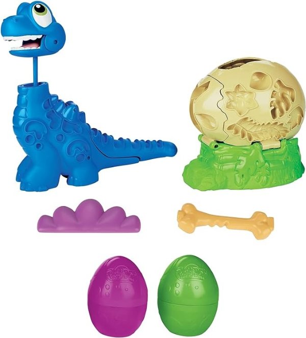 -Doh Dino Crew Growin' Tall Bronto, Dinosaur Toys for Kids 3-5 with 2 Eggs