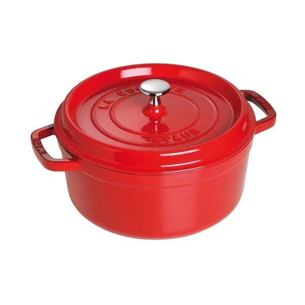 Staub Cast Iron 4-qt Round Cocotte | Overstock.com Shopping - The Best Deals on Pots/Pans