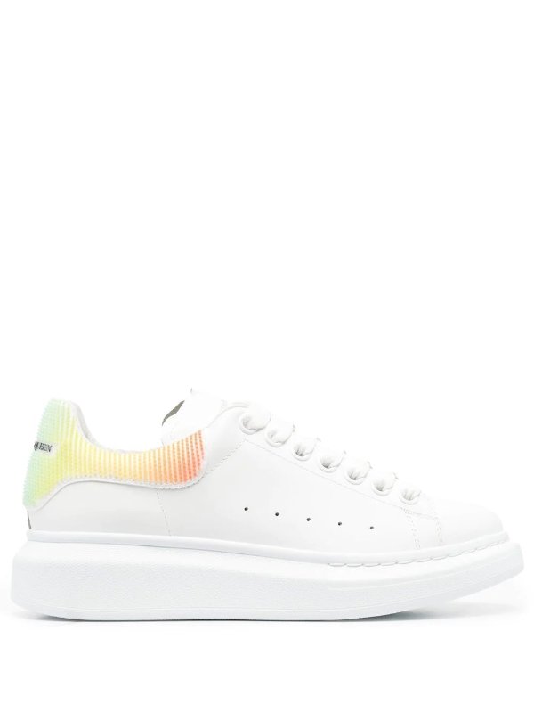 rainbow lace-up sneakers
