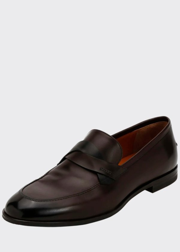 Men's Welney Leather Twist-Strap Loafers