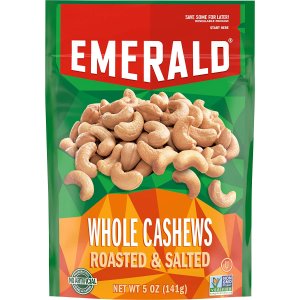 Emerald Nuts, Whole Cashews Roasted & Salted, 5 Ounce