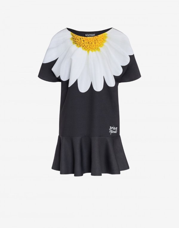 Crepe dress Daisy - Manifesto Daisy - Boutique Moschino | Moschino Official Online Shop