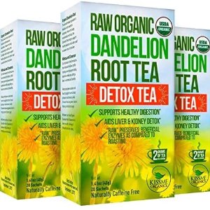 Kiss Me Organics Dandelion Root Tea - 3 Pack (60 Bags)