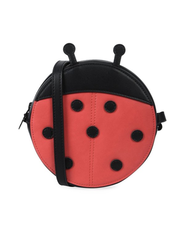 Girls' Faux-Leather Ladybug Crossbody Bag