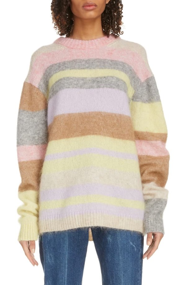 Kalbah Stripe Wool & Mohair Blend Sweater