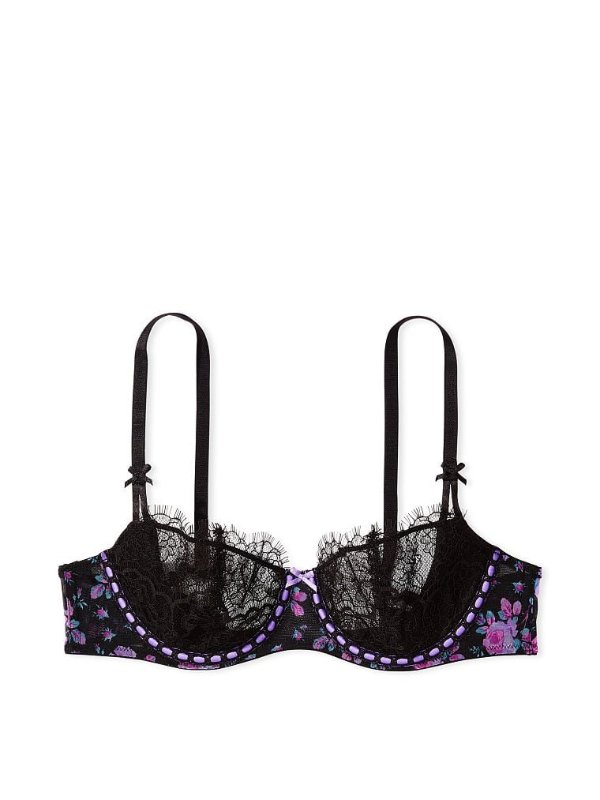 Victoria's Secret Victoria's Secret Wicked Unlined Ribbon Slot Lace  Balconette Bra 49.95