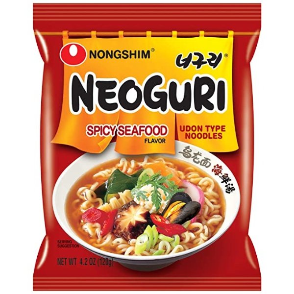 Neoguri Spicy Seafood with Udon-Style Noodle, 4.2 Ounce (Pack of 10)