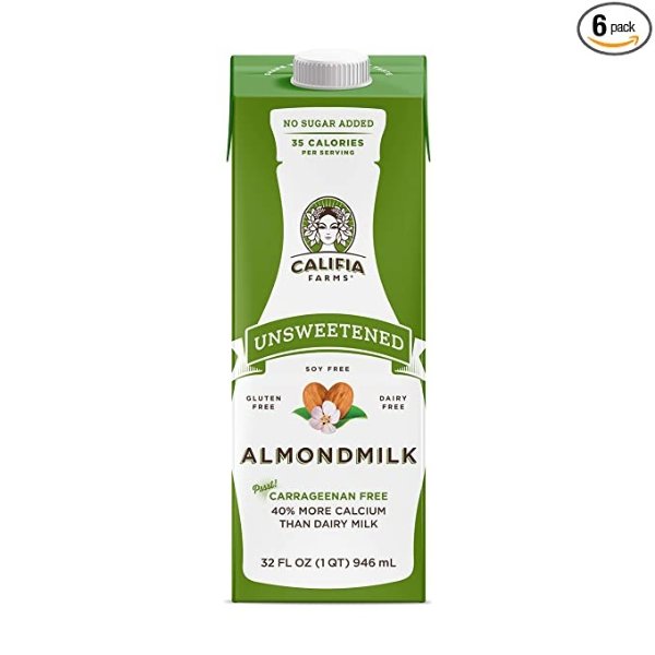 - Shelf Stable Almond Milk, Unsweetened, 32 Oz (Pack of 6) | Non Dairy | Nut Milk | Vegan | Plant Based | Sugar Free | Keto Friendly | Whole30 | Non-GMO