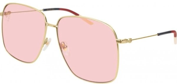 Pink Metal Rose Gold Oversized Women's Sunglasses GG0394S-004
