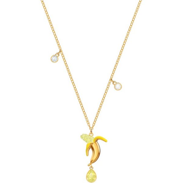 No Regrets Banana Pendant, Multi-colored, Gold plating by SWAROVSKI
