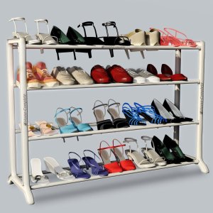 Neatlizer Shoe Rack Organizer Storage Bench, Store up to 20 Pairs for Closet Cabinet or Entryway