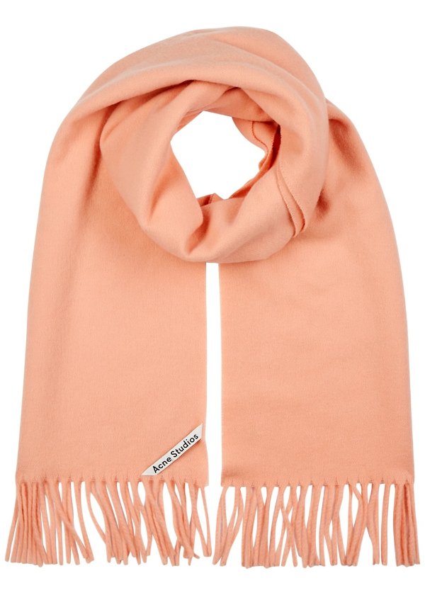 Canada peach wool scarf