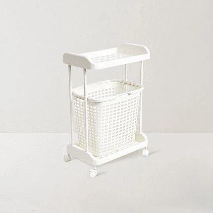 Rolling Cart with Removable Storage Basket with Handles