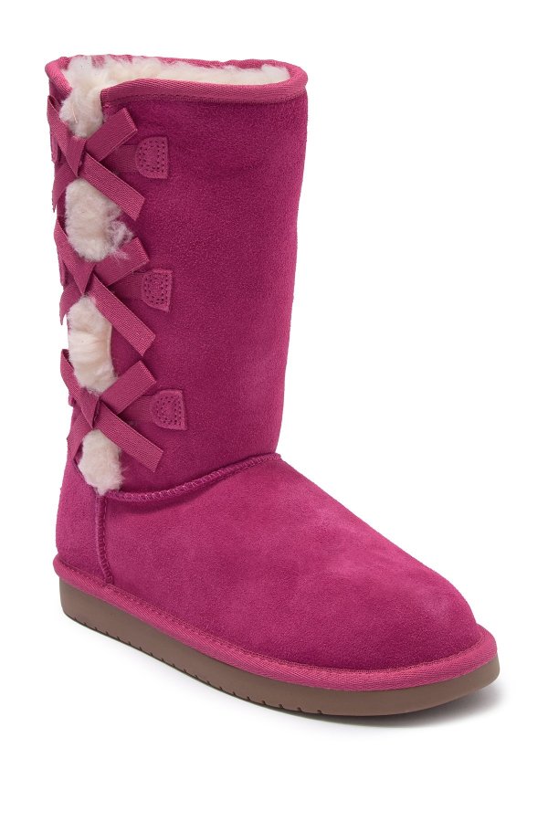 Victoria Faux Fur Lined Suede Tall Boot (Little Kid & Big Kid)