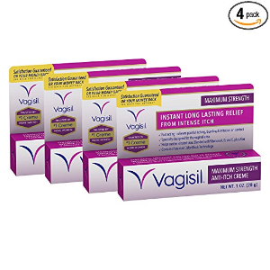 Vagisil Maximum Strength Instant Anti-Itch Vaginal Crème 1 Ounce Pack of 4