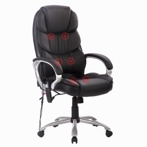 Executive Office Massage Chair Heated Vibrating Ergonomic Computer Desk Chair