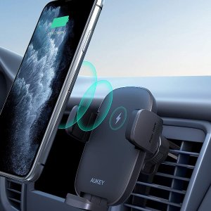 AUKEY Wireless Car Charger 10W Qi Fast Charging Air Vent Car Phone Mount Compatible