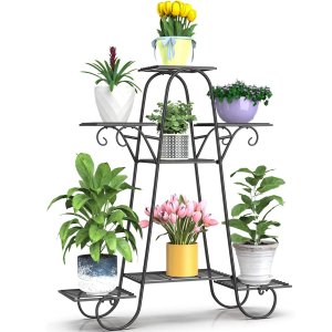 Elekin 7 Tier Metal Shelves Flower Pot Plant Stand