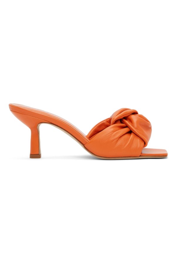 Orange Lana Heeled Sandals