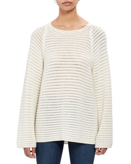 Cashmere Striped Pullover Sweater