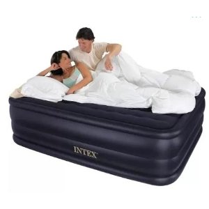 Intex Raised Downy Airbed with Built-in Electric Pump, Queen, Bed Height 22"