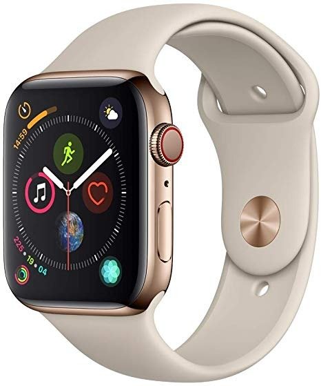 Watch Series 4 (GPS + Cellular, 44mm) - Gold Stainless Steel Case with Stone Sport Band