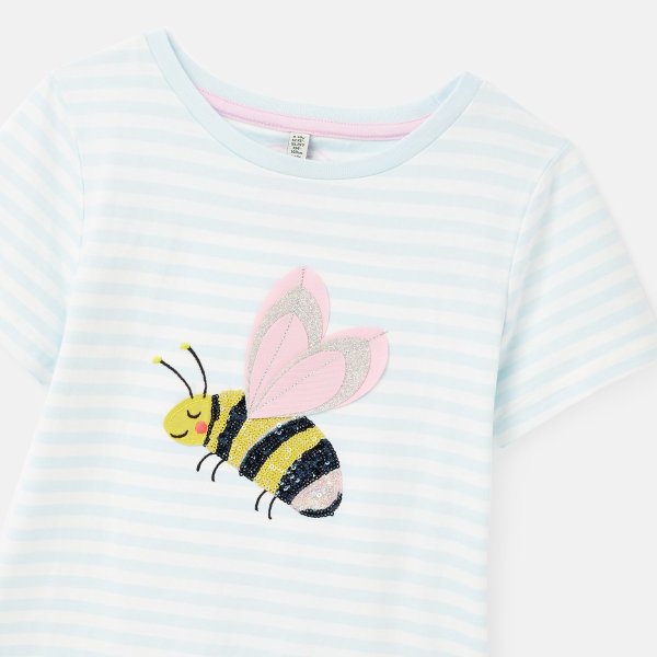 儿童贴布绣小蜜蜂T恤