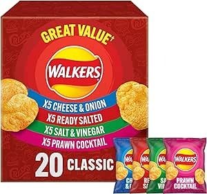 Walkers 经典混合口味薯片 20包x25g