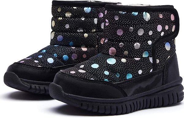 Boys Girls Toddler Snow Boots Waterproof Slip Resistant Outdoor Winter Shoes(Toddler/Little Kids/Big Kids)