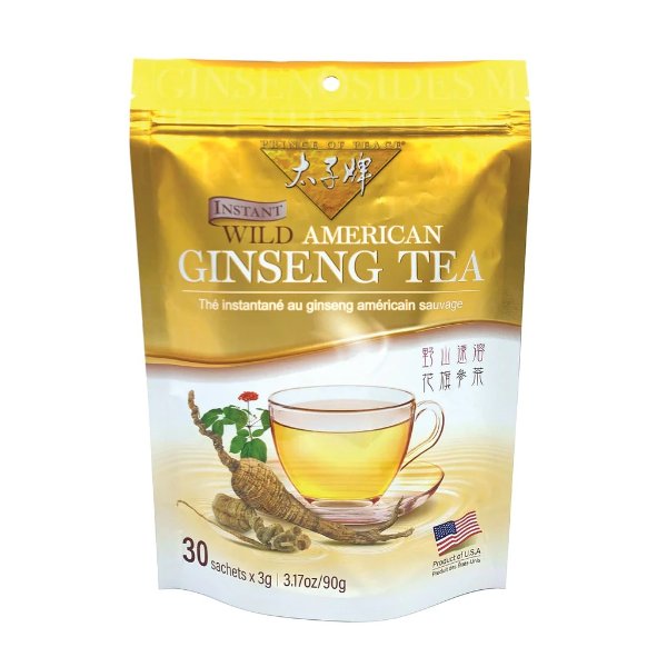 Prince of Peace Instant Wild American Ginseng Tea, 30 sachets