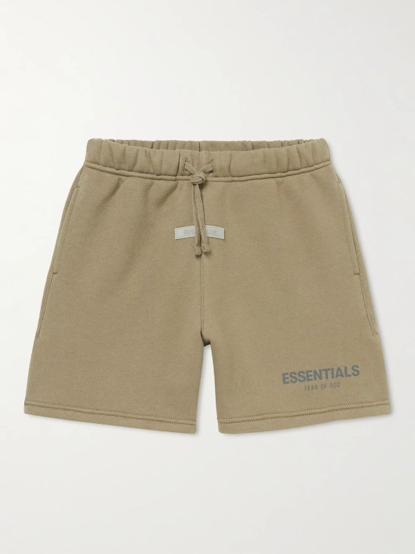 Logo-Print Cotton-Blend Jersey Drawstring Shorts