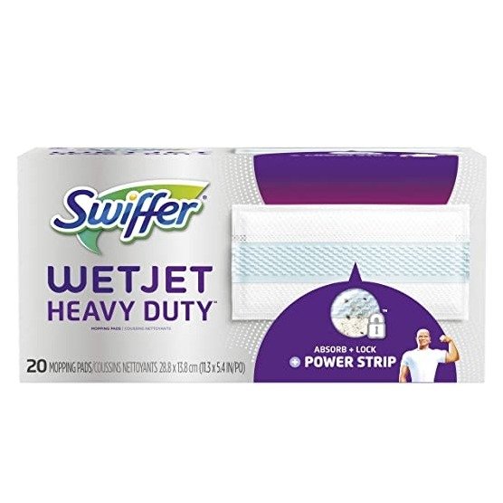 Wetjet Heavy Duty Mop Pad Refills for Floor Mopping and Cleaning, All Purpose Multi Surface Floor Cleaning Product, 20 Count (Packaging May Vary)
