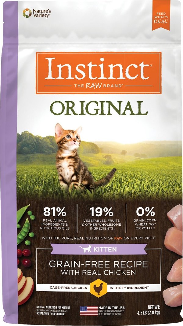 Original Kitten Grain-Free Recipe with Real Chicken Freeze-Dried Raw Coated Dry Cat Food | Chewy