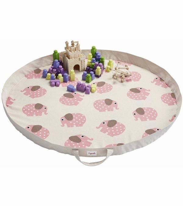 游戏垫--粉色大象图案