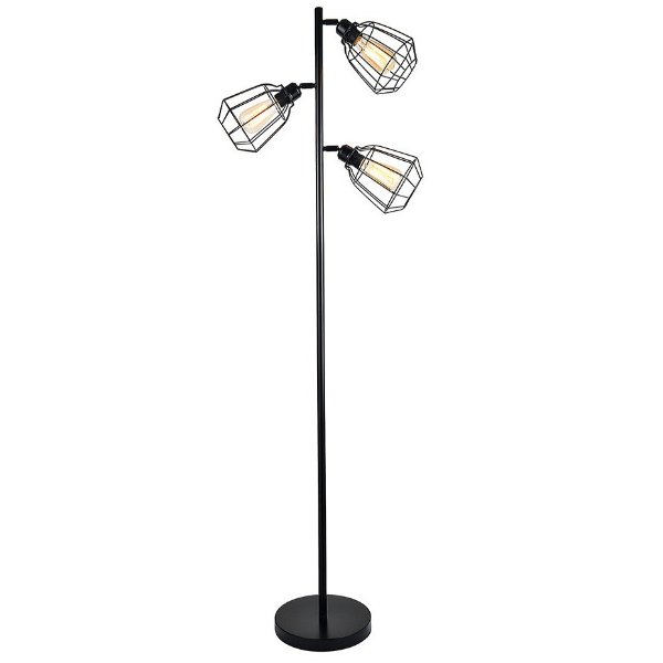 60W 3 Light Floor Uplight Lamp With Metal Shade, Ul-Listed - Industrial - Floor Lamps - by TORCHSTAR