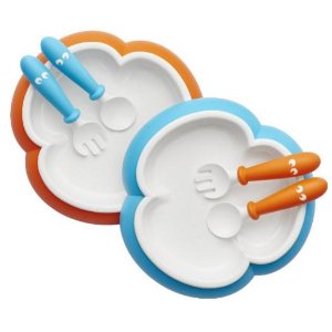 BABYBJORN Baby Plate/Spoon and Fork, Orange/Turquoise @ Amazon