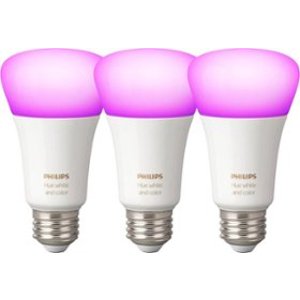 Get 3 select Philips Hue A19 multicolor smart bulbs for $99.99