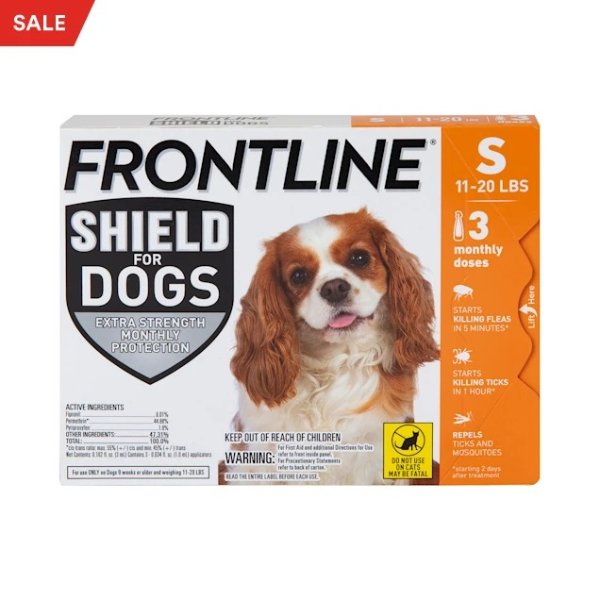 Shield Flea & Tick Treatment for Small Dogs 11-20 lbs., Count of 3 | Petco