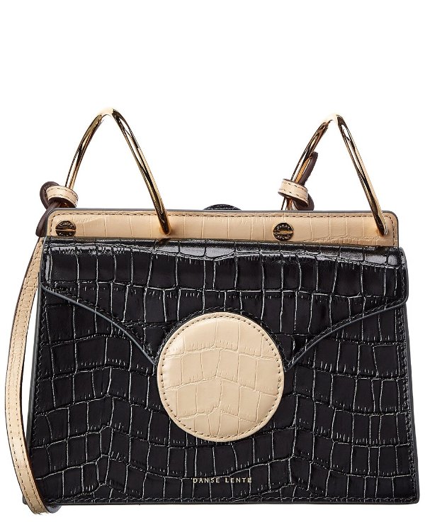 Mini Phoebe Croc-Embossed Leather Shoulder Bag