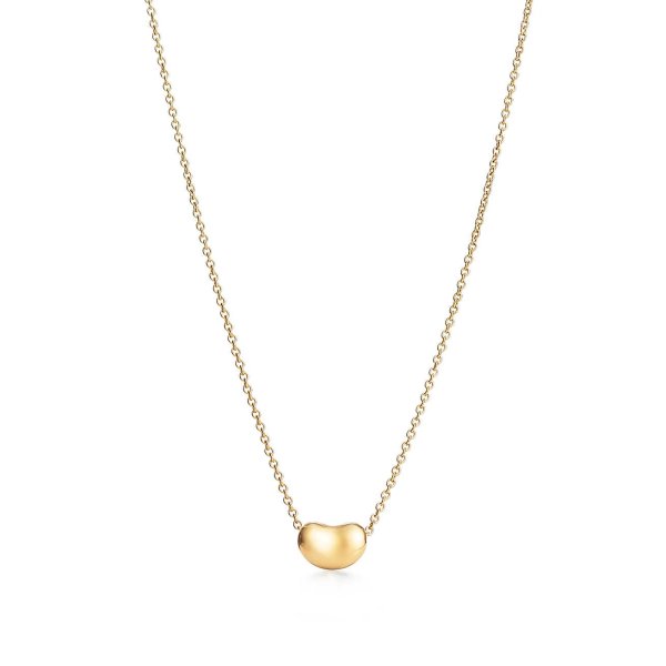 Elsa Peretti® Bean® design pendant in 18k gold. | Tiffany & Co.